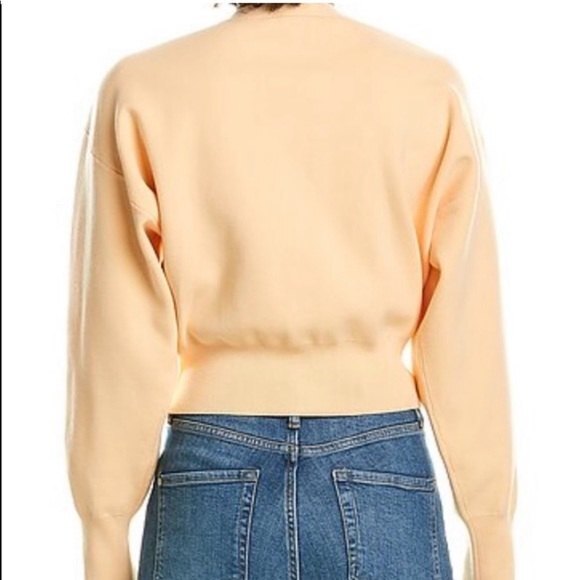 A.L.C. Peter ll Cropped Cardigan Light Orange Button Front Stretch M - Picture 2 of 7